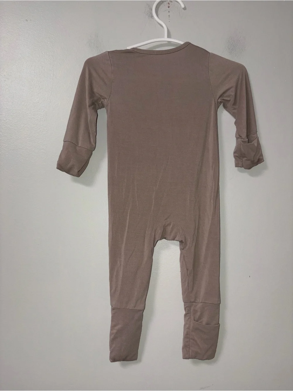 JunNeng Brown Bamboo Footie Zip Sleeper Unisex 0-3M